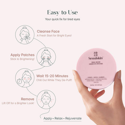 Korean Eye Patches for Dark Circles, Puffy Eyes, Hydrates & Repairs (32 Pcs)