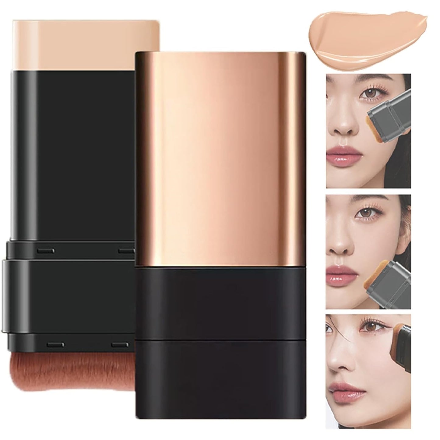 2 In 1- Luxury Flawless Korean Hydrating Lightweight Foundation (Long-Lasting & Waterproof) All Skin Types