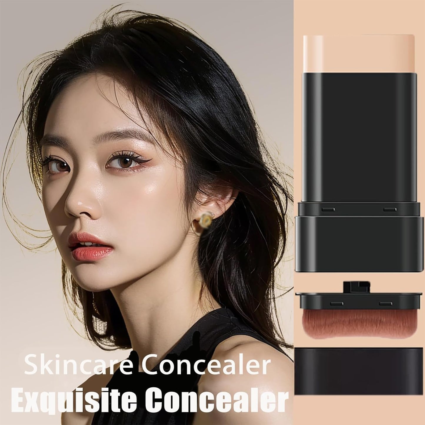 2 In 1- Luxury Flawless Korean Hydrating Lightweight Foundation (Long-Lasting & Waterproof) All Skin Types